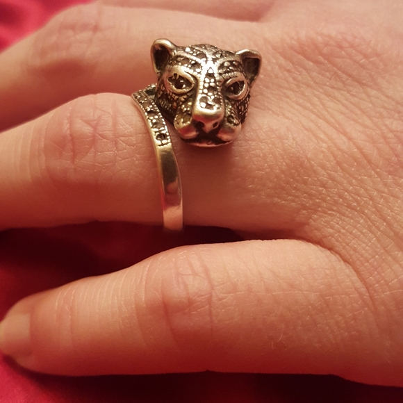 Vintage Antique Jewelry - HP!! Vintage Antique 926 Silver Panther Ring
